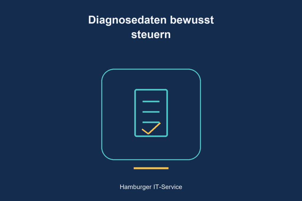 Diagnosedaten bewusst steuern: schematische Darstellung von Prüfung, Zugängen und Systemen