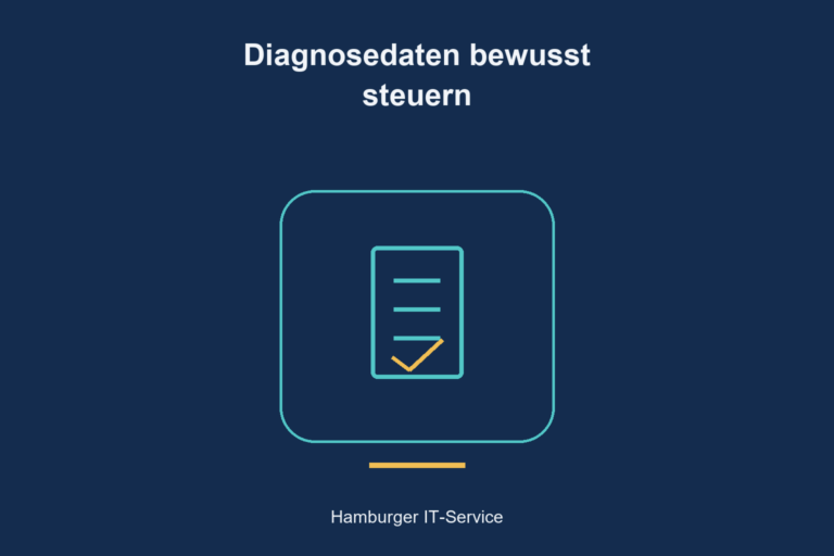 Diagnosedaten bewusst steuern: schematische Darstellung von Prüfung, Zugängen und Systemen