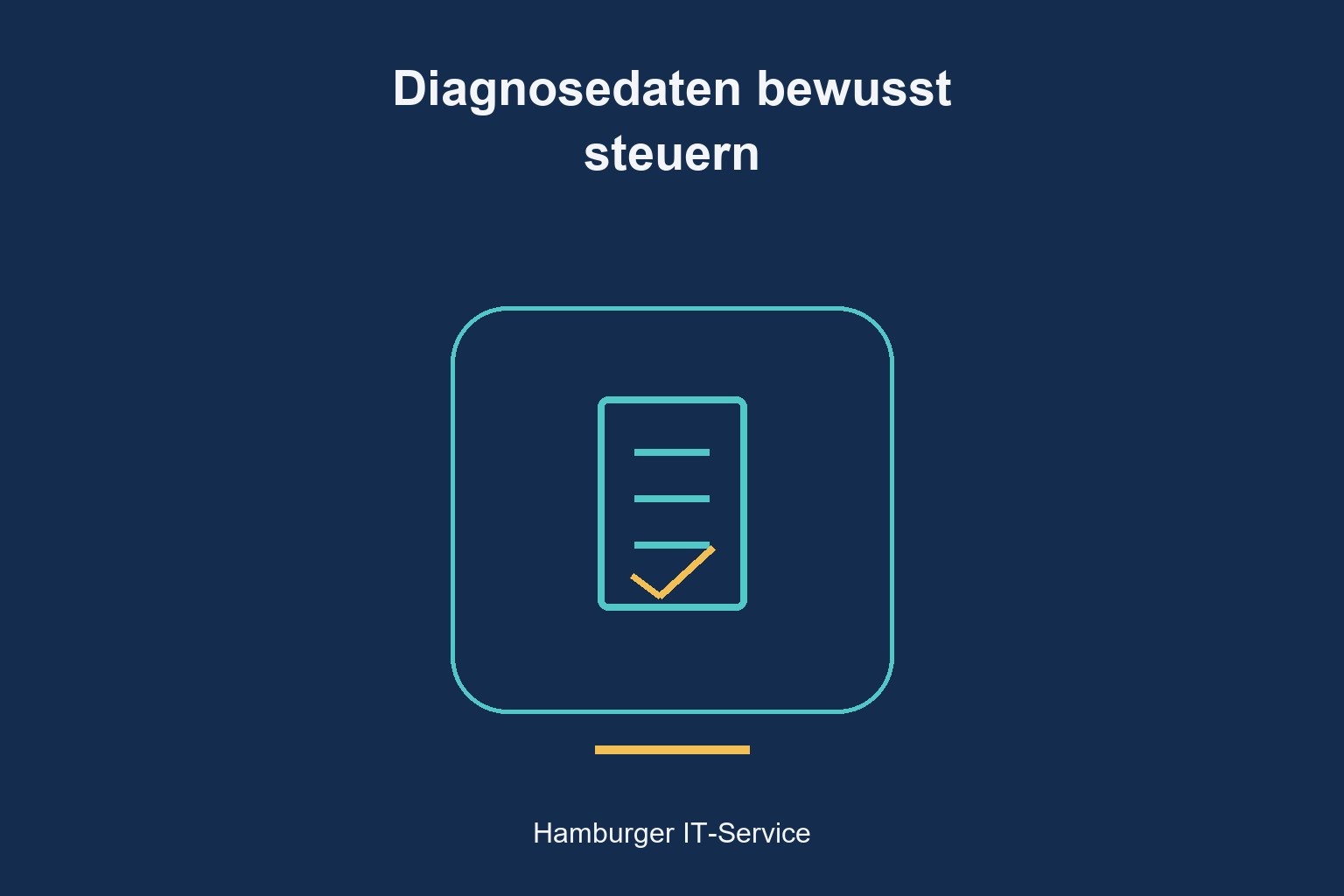 Diagnosedaten bewusst steuern: schematische Darstellung von Prüfung, Zugängen und Systemen