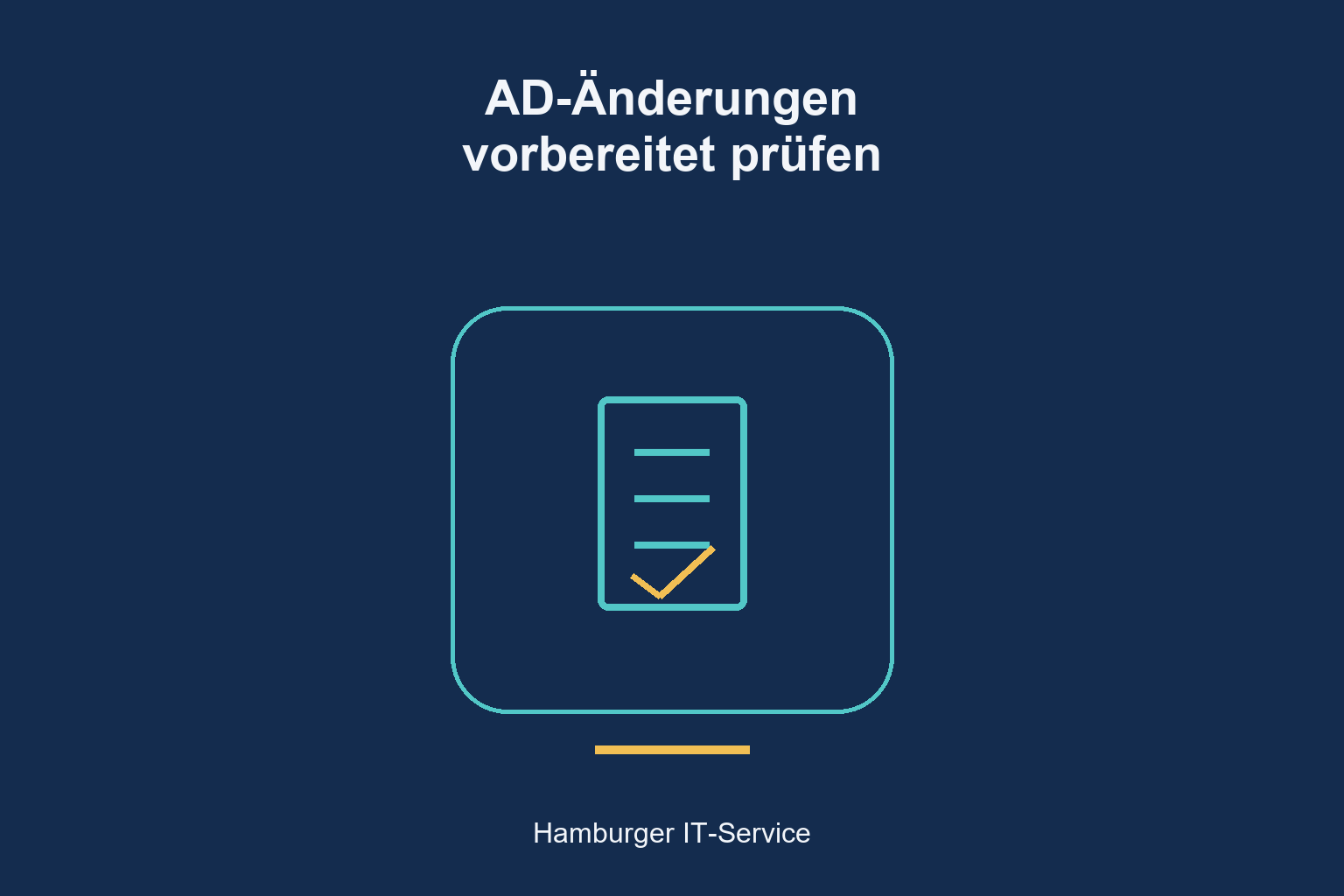 AD-Änderungen vorbereitet prüfen: schematische Darstellung von Prüfung, Zugängen und Systemen