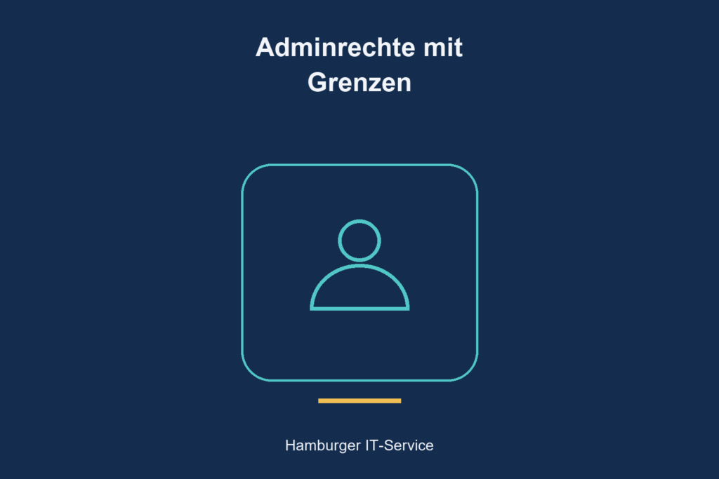 Adminrechte mit Grenzen: zentrales Symbol für administrative Verantwortung