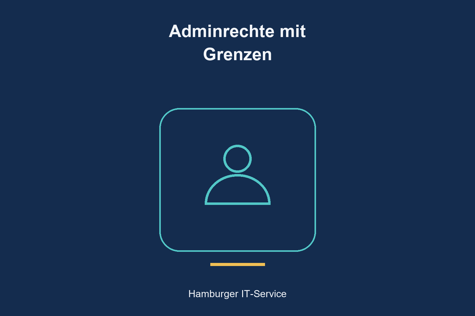 Adminrechte mit Grenzen: zentrales Symbol für administrative Verantwortung