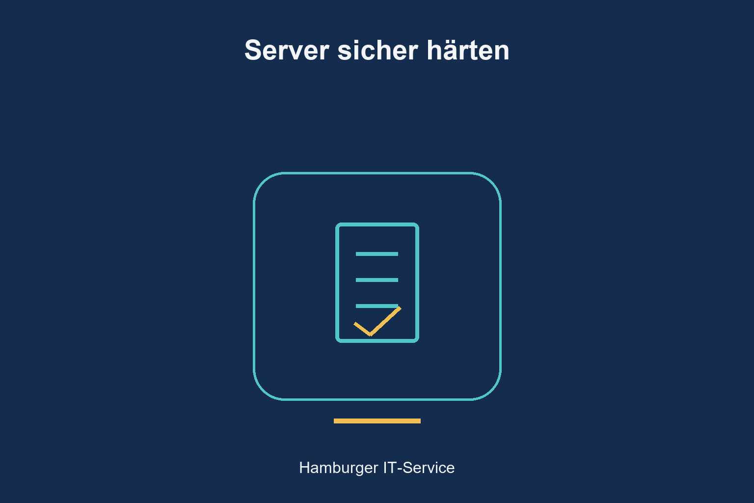 Server sicher härten: Dokumentation als Symbol für nachvollziehbare Sicherheitsentscheidungen.