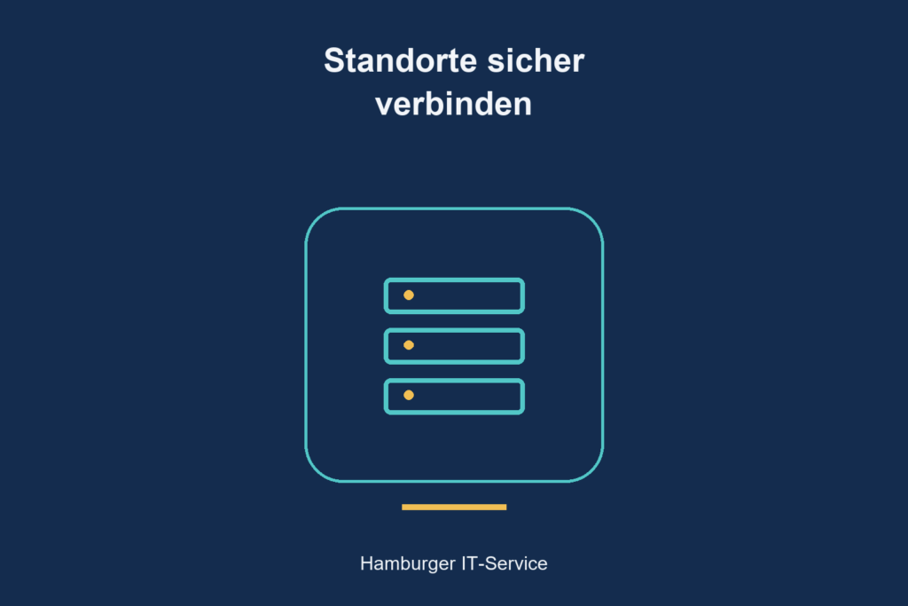 Standorte sicher verbinden: symbolische Darstellung des Themas