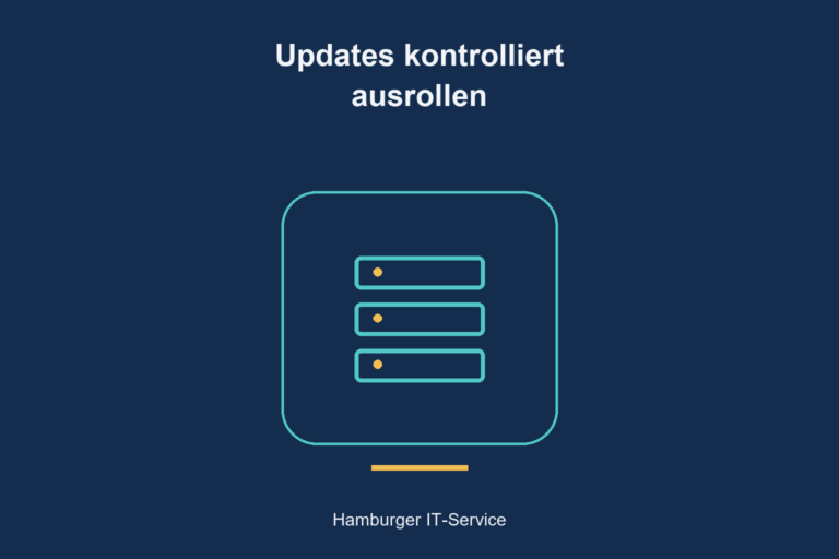Updates kontrolliert ausrollen: schematisches Titelmotiv