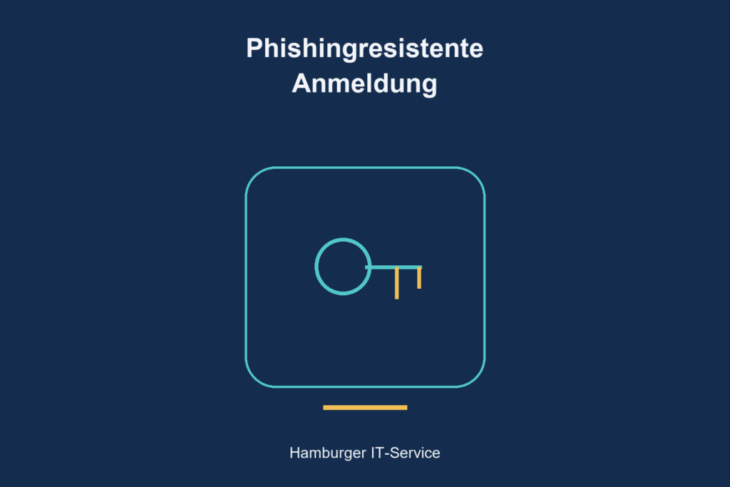 Phishingresistente Anmeldung: schematisches Themenbild