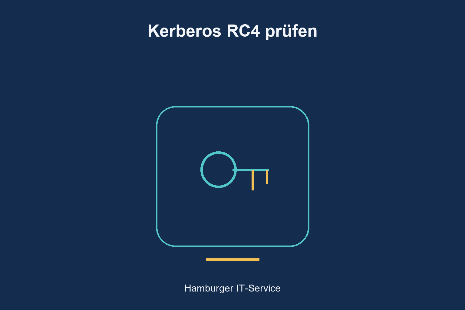 Kerberos RC4 prüfen: schematisches Themenbild
