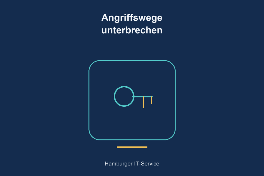 Schlüsselsymbol für die Absicherung von Unternehmenszugängen
