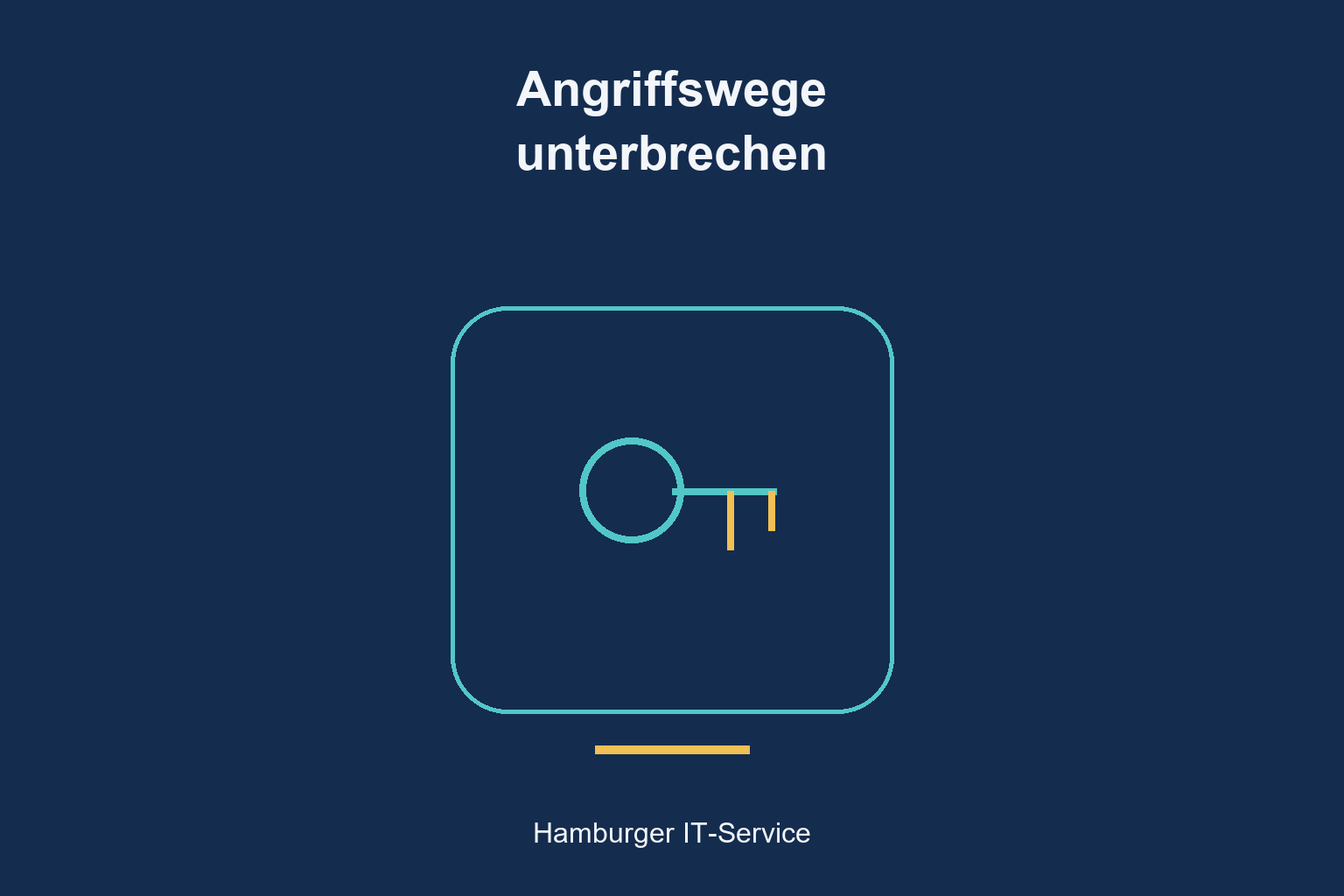 Schlüsselsymbol für die Absicherung von Unternehmenszugängen