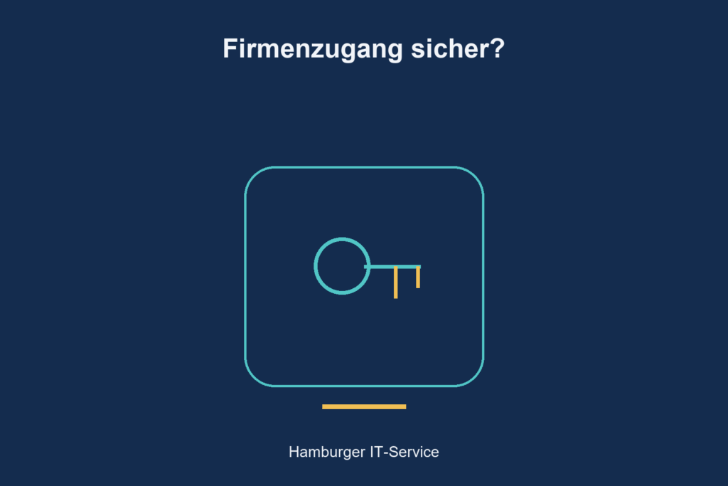 Schlüsselsymbol als Hinweis auf die Prüfung des Firmenzugangs