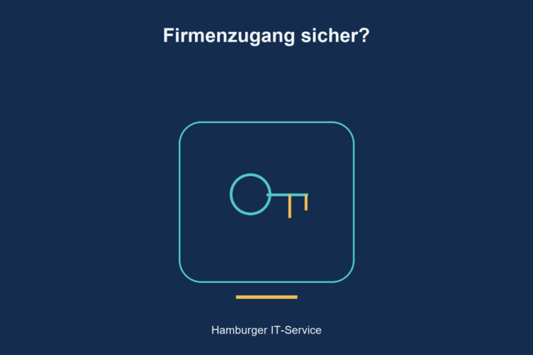 Schlüsselsymbol als Hinweis auf die Prüfung des Firmenzugangs