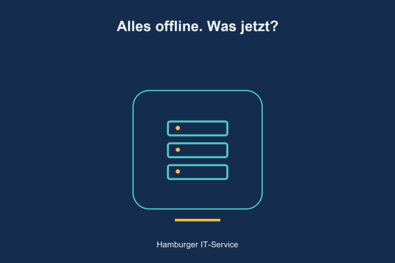 Serversymbol als schematischer Hinweis auf ausgefallene IT