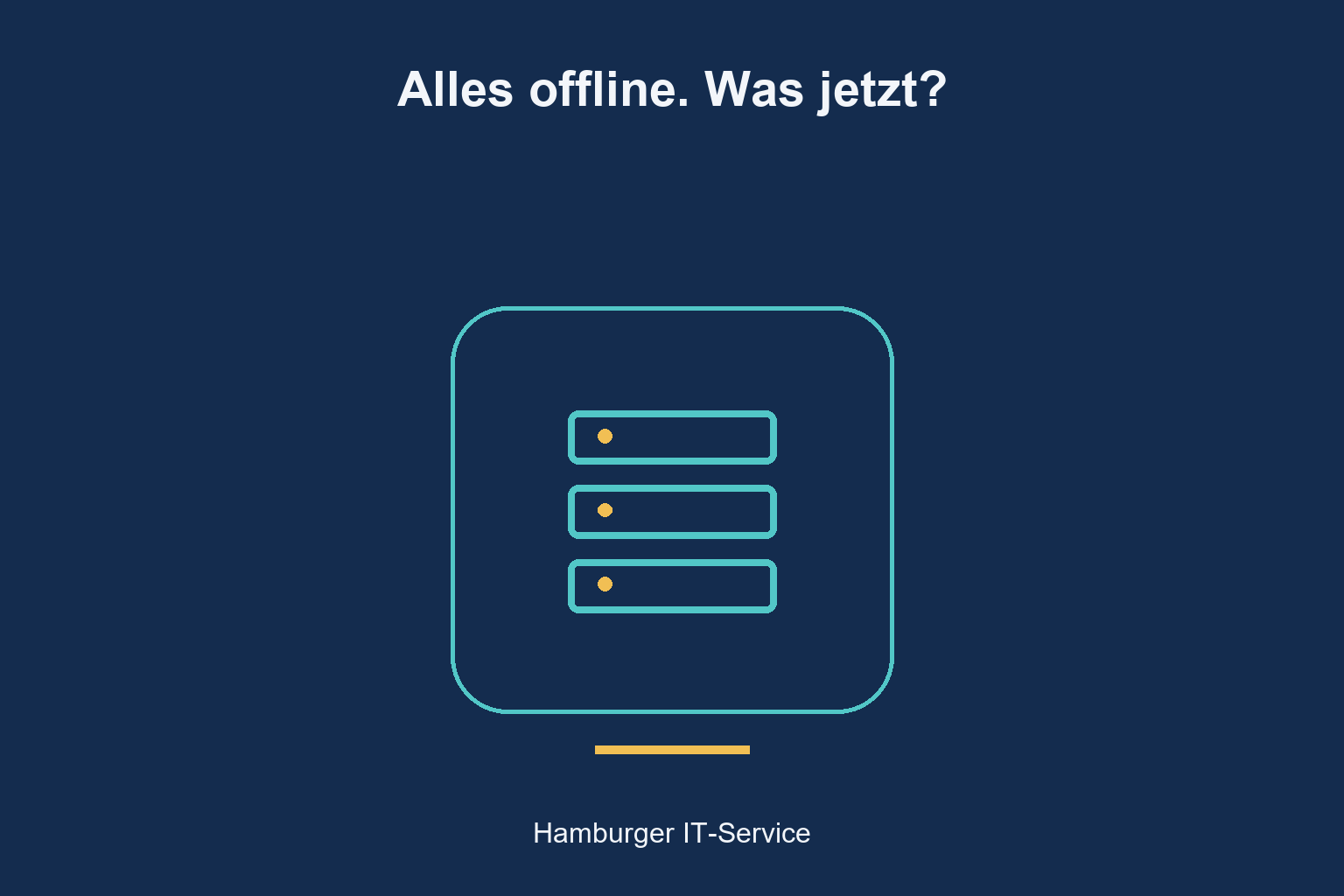 Serversymbol als schematischer Hinweis auf ausgefallene IT